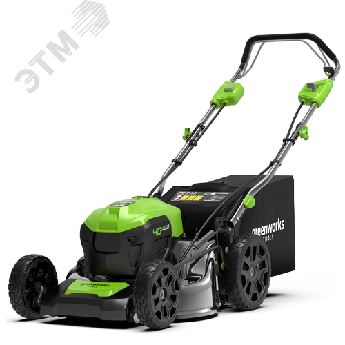 Газонокосилка аккумуляторная Greenworks GD40LM46SP, 40V, 46см, самоходная, бесщеточная, c 1хАКБ 4 Ач и ЗУ (2506807UB)
