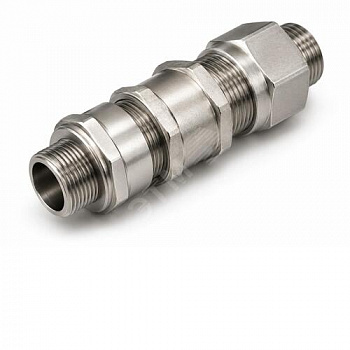 Ввод кабельный взрывозащищенный ВЗ-Б20-Т3/4G(Н) М20х1.5 D9-17 d6-14, для бронированного кабеля круглого сечения в трубе с присоединительной наружной резьбой G3/4', никелированная латунь, IP66/IP67/IP68